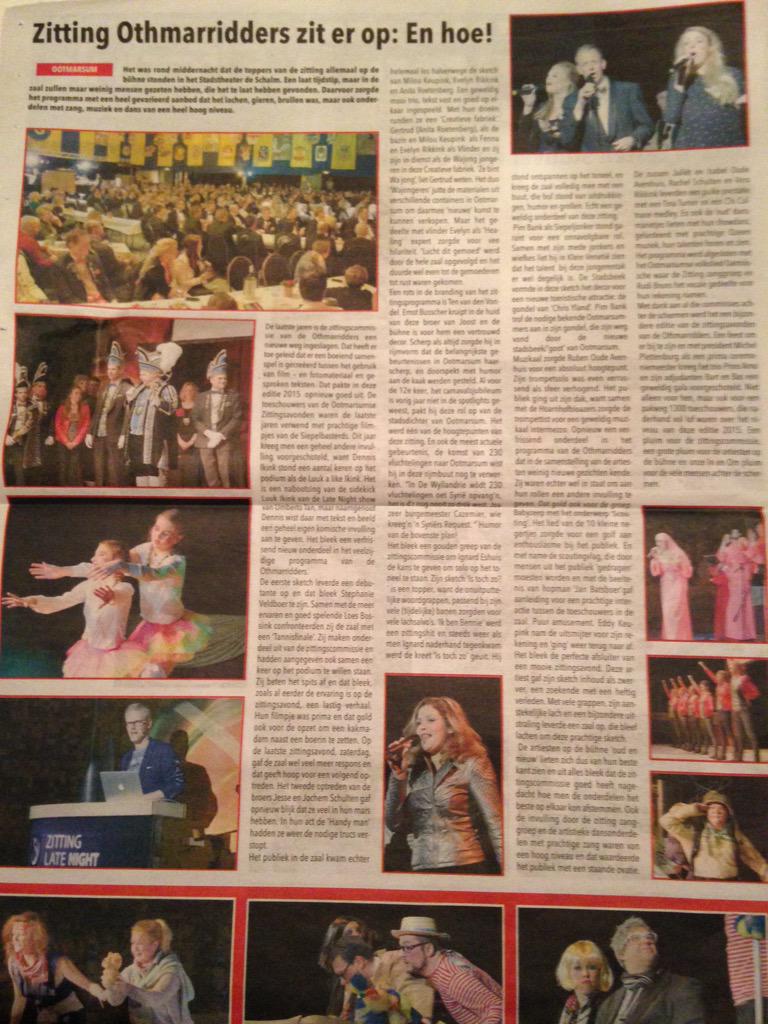 ZittingOsum's tweet photo. Nog even nagenieten met dit prachtige artikel! #trots #zitting2015 http://t.co/wu7MiM1gNL
