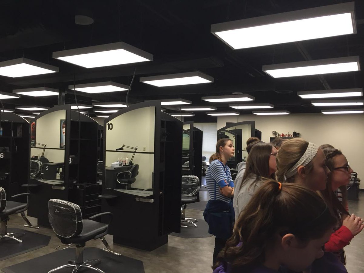 Checking out the salon at Steele HS #wildcatway
