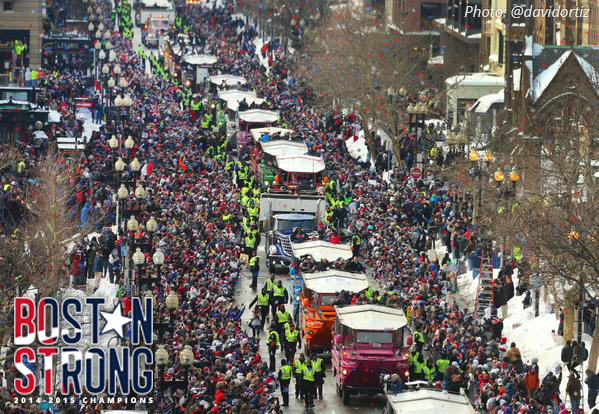 BostonStrongOrg's tweet photo. We love seeing Boylston Street lined with people. Thanks for coming out strong, Boston. #PatriotsParade http://t.co/CTeKYI2ubz