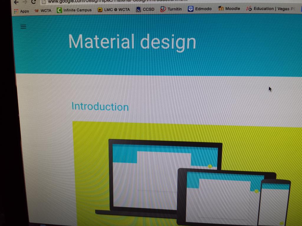 Snehalstocks's tweet photo. .@WestCareerTech students learning about Google's Material Design today, possible b/c of #CTEMonth #KeepingupwithTech http://t.co/rHT8bW6w64