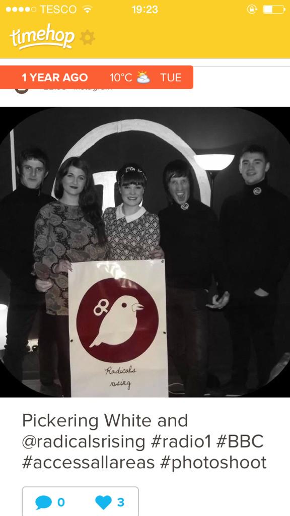 RadicalsRising's tweet photo. Year ago us and @PickeringWhite we're getting photo shoots ready for @BBCR1 #AAA http://t.co/ey9J2rR0KI
