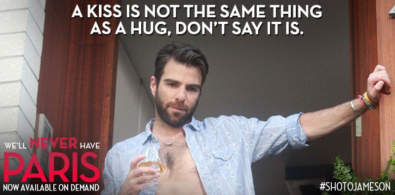 It's time to weed out the men from the boys with a #ShotOJameson See <a href="/ZacharyQuinto/">Zachary Quinto</a> as Jameson in <a href="/neverparismovie/">Never Have Paris</a>