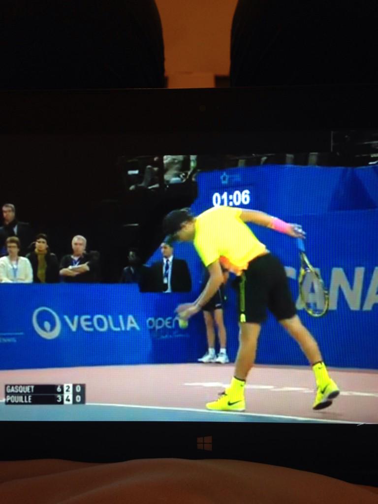 CamilleMarko's tweet photo. Même en streaming on suit @la_pouille come on #tennis #Montpellier http://t.co/1MFOUYPZDG