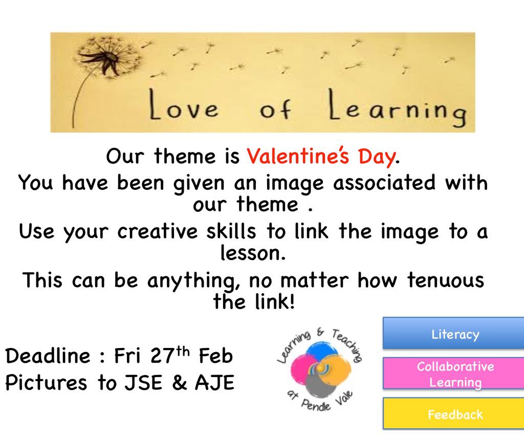 JBSeggie's tweet image. Valentine Love of Learning Competition running through Feb. Love is in the air @pendlevale learning.