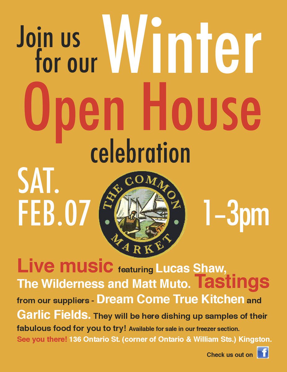 TheCommonMarkt's tweet photo. @EnjoyingYGK Enjoy live music? Free food samples? Join us for our Winter Celebration Saturday afternoon 1-3! http://t.co/3i13pRGkgL
