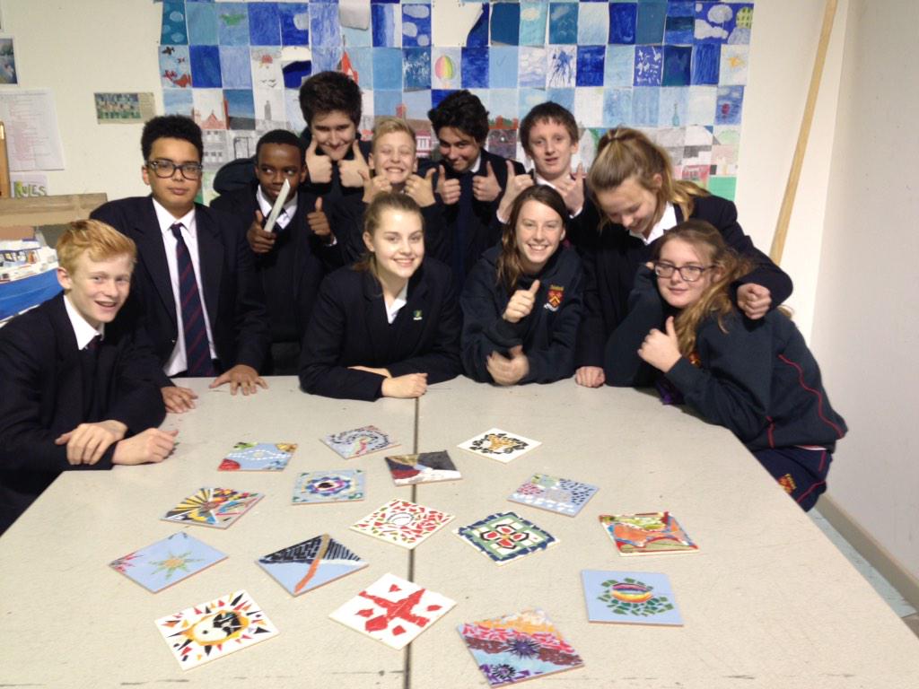 Year 9 mosaic tiles #gaudi <a href="/FelstedSchool/">Felsted School</a>