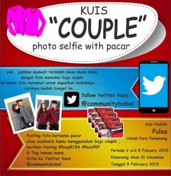 enjoybabel's tweet image. #kuis #babel RT "@communitybabel: Seperadek ayo ikutan foto couple berhadiah pulsa kirim foto terbaik mu #loopb15a http://t.co/YM3yLo545w"