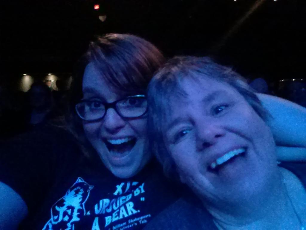 LadyPrintmaker's tweet photo. My mom and me having too much fun! #alanthomasdoyle #londonmusichall #LdnOnt http://t.co/6HgHUFMN5j