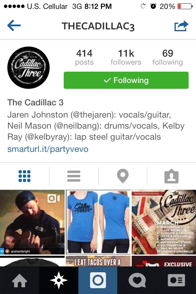 BrightGraham's tweet photo. So my video is now on the cadillac threes Instagram page... Pretty legit....@thecadillac3 @thejaren http://t.co/jJ25QVc7NZ