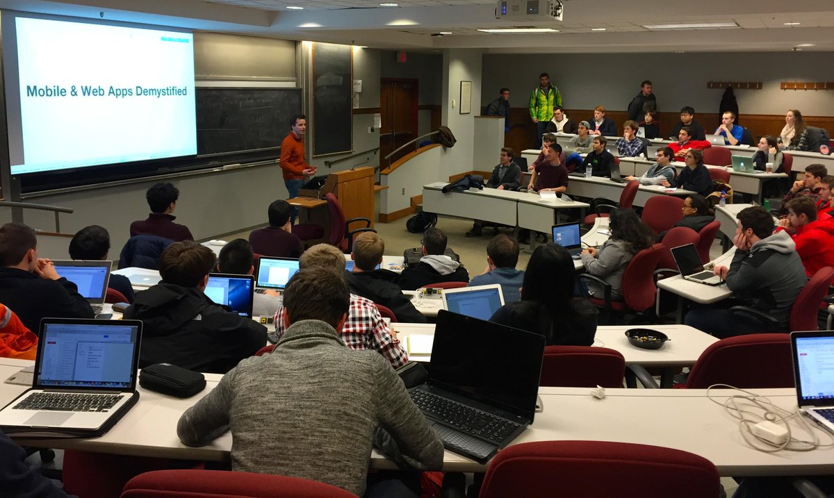 gallaugher's tweet photo. Standing room only for "How Do I Build It?" Web/Mobile Demystified with BC alum @pgallen90 #BCventures #BCisTech http://t.co/xwouemx4Ty