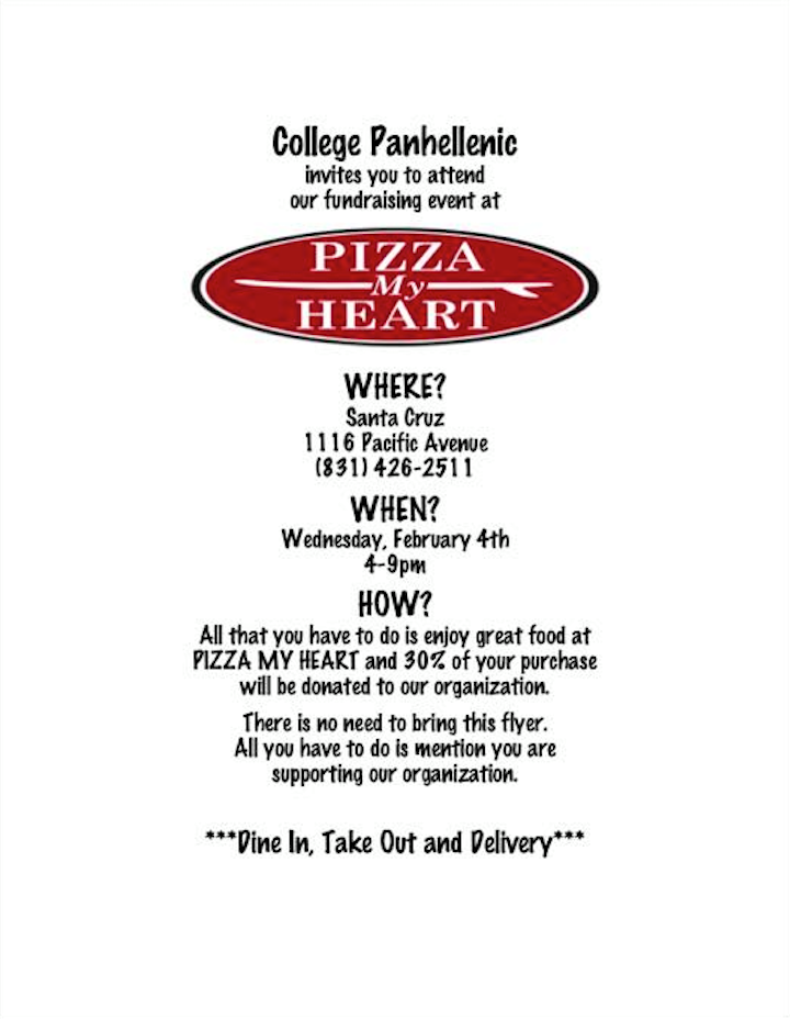 SigmaPiUCSC's tweet image. Come and support UCSC&apos;s Panhellenic with proceeds helping fund the science scholarship honoring our late brother Ned