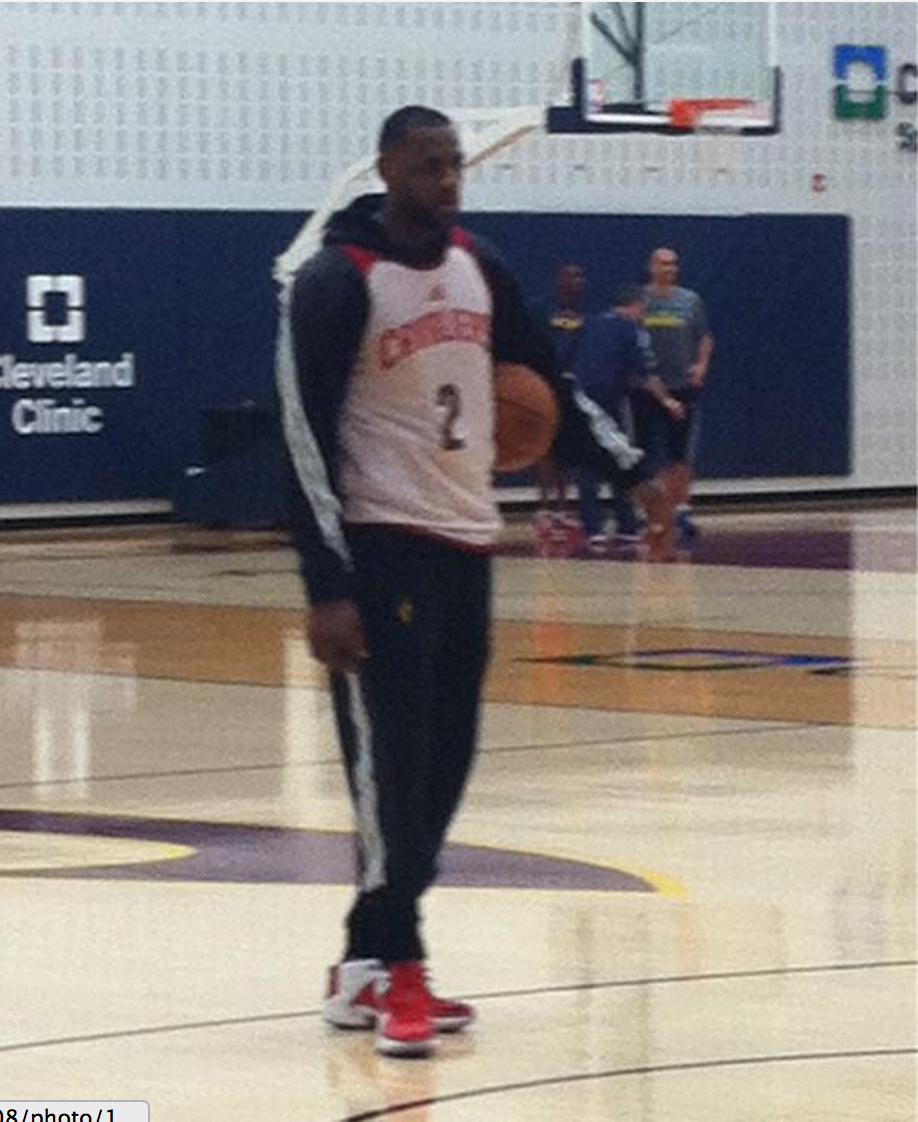 WeAreCavsNation's tweet photo. LeBron James says Wednesday's practice was all about "team unity," as he sported a Kyrie Irving Jersey. #Chemistry http://t.co/H6bYWecYFN