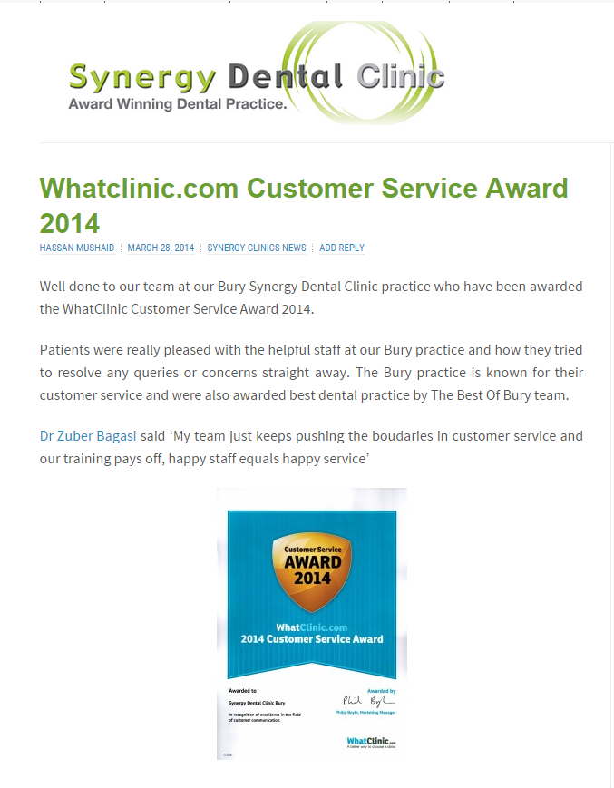 WhatClinic Customer Service Award 2015 buff.ly/1DGPxMj