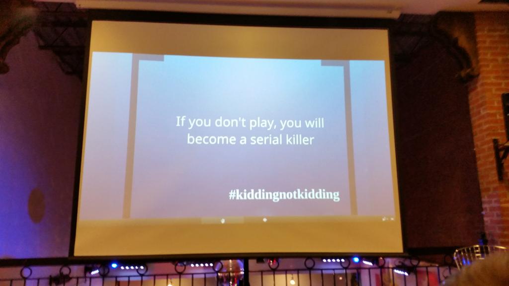 HamsonDaUnicorn's tweet photo. The brilliant @iknowmattwilson shares the importance of play. http://t.co/nEjzlU3Jh2
