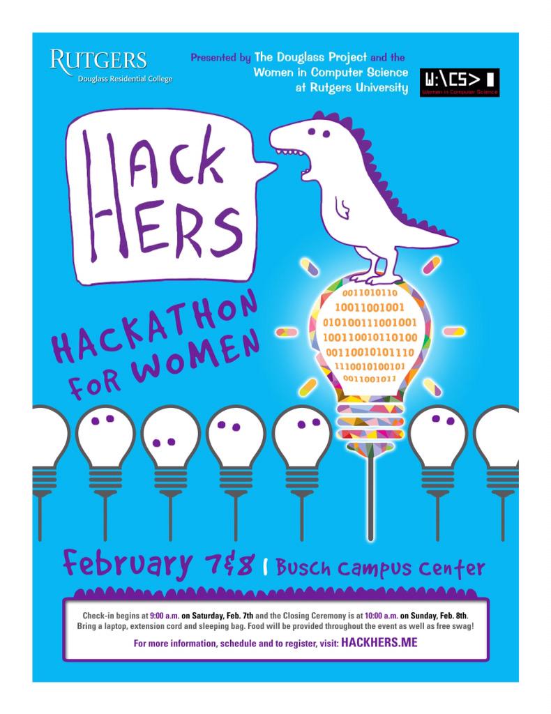 RUDouglass's tweet image. Ready for a 24-hour Hackathon for Women? Visit hackhers.me for more details and registration! #HackHer