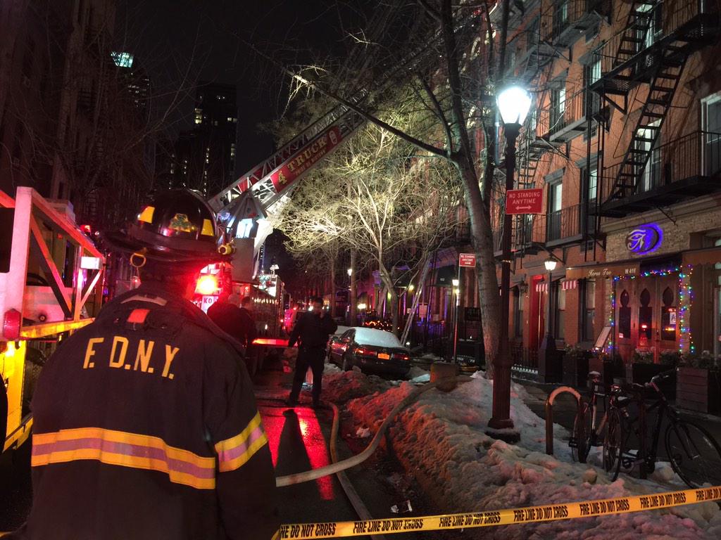 FDNY BATTLING 2 ALARM FIRE ON WEST 46TH STREET IN MANHATTAN NEW YORK CITY.   ( PHOTOS BY THEMAJESTIRIUM1 ).