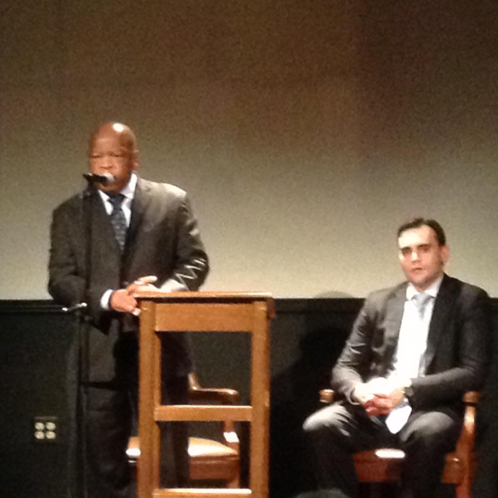 PoliticsProse's tweet photo. We're proud to introduce @repjohnlewis as he presents #MarchBookTwo at @busboysandpoets #brookland! http://t.co/MbYCQqiIHV