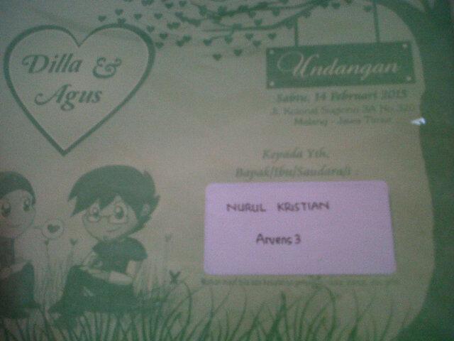 RiniCu4p2's tweet photo. Thengkyu lilo,anterin k rmh po'o,aku g tau almt e RT @chan_lila: Ini undangan dari dila buat @RiniCu4p2 http://t.co/rhElIf0Ojv