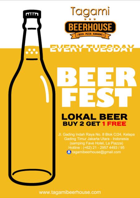 Beer fest setiap kamis promo beer buy 2 get 1 free  <a href="/TagamiBeerHouse/">TAGAMI BEER HOUSE</a> cc: <a href="/1NDOCLUBBERS/">Indoclubbers Media</a> <a href="/AtKelapaGading/">[[InfoKelapaGading]]</a> <a href="/komtungTV/">Komedi UntungTV</a>