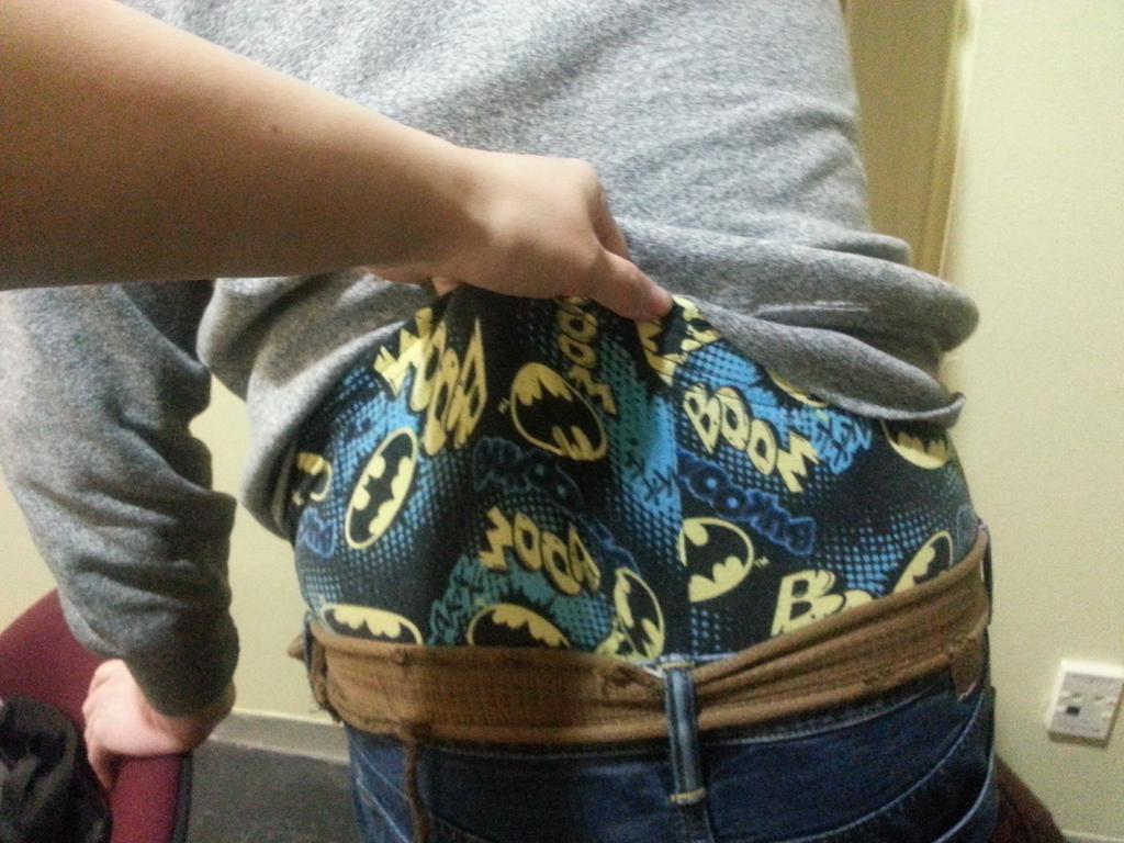 Judas_Batman's tweet photo. Muahahahahahahhahaha @JesusC_Superman Wedgie!!!!!You should know better than to wear my symbol #theoriginalsuperhero http://t.co/vUxjP57QXn