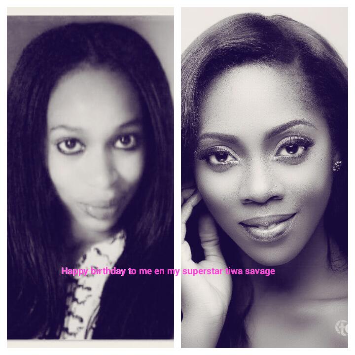  happy birthday to me and my superstar ladyy tiwa savage, love u plenty,,, 