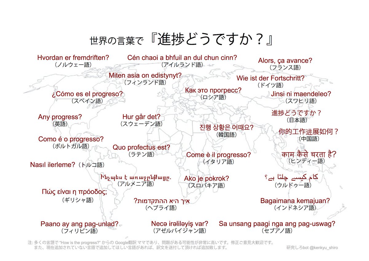 研究しろbot 世界の言葉で 進捗どうですか T Co Rzfneyd70t Http T Co Jgkhmp7ksk 研究しろbot 世界の言葉で 進捗どうですか T Co Rzfneyd70t Http T Co Jgkhmp7ksk
