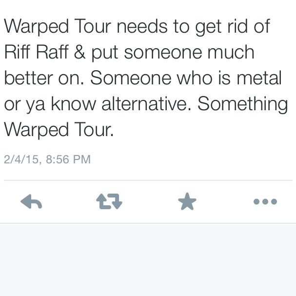 Warped4Newbies's tweet photo. If you honestly think that @VansWarpedTour is only metal or alternative bands you need to realize you're being a brat http://t.co/gJwHdNFvdp