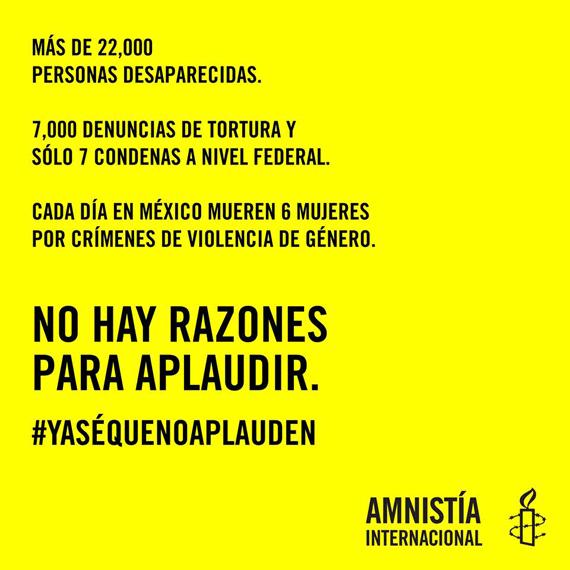 young_offenders's tweet photo. Amnistía Internacional (@AIMexico) le contesta a @EPN. #YaSéQueNoAplauden. http://t.co/Wphz4fab46