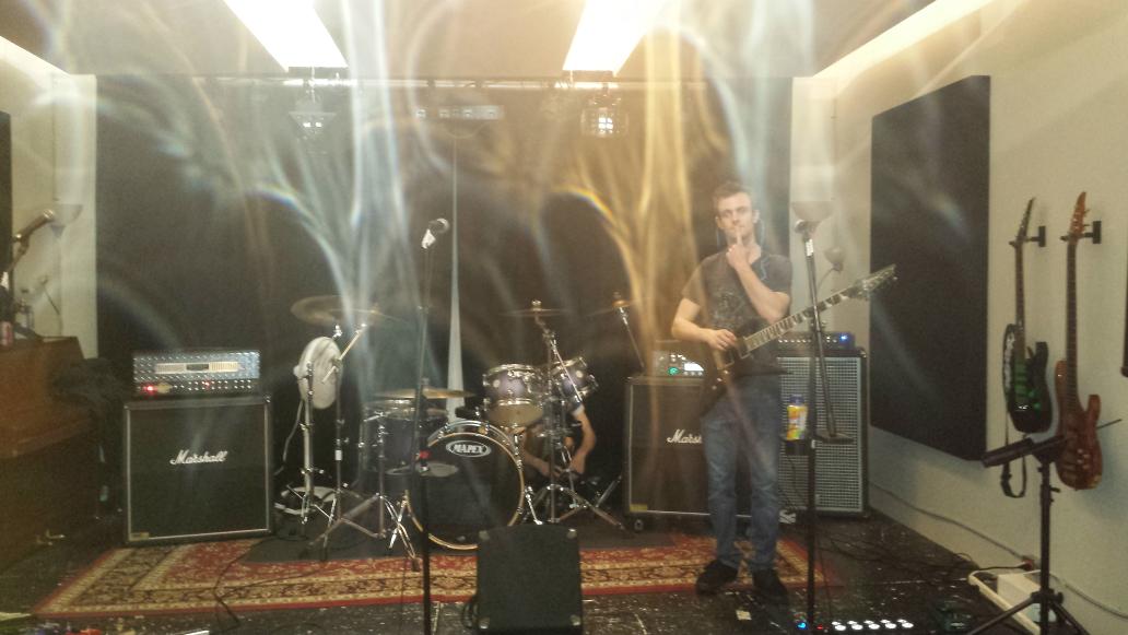 Jamming in style at the new practice space!! #pandorasbox#vancouver#metal