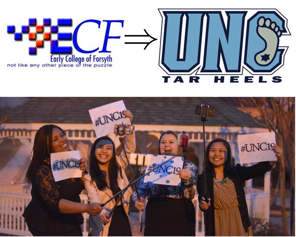 Our selfie game is strong.... Carolina, are you ready for us? #UNC19 #ECFtakeover <a href="/UNCAdmissions/">UNC Admissions</a>