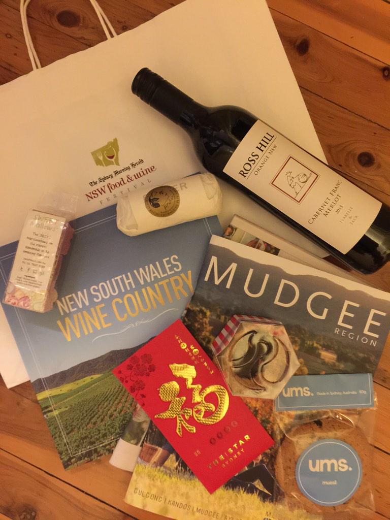 Congrats to the <a href="/NSWfoodandwine/">NSWfood&winefestival</a> team for an awesome launch event tonight! Thanks for the fab goodie bag too xx