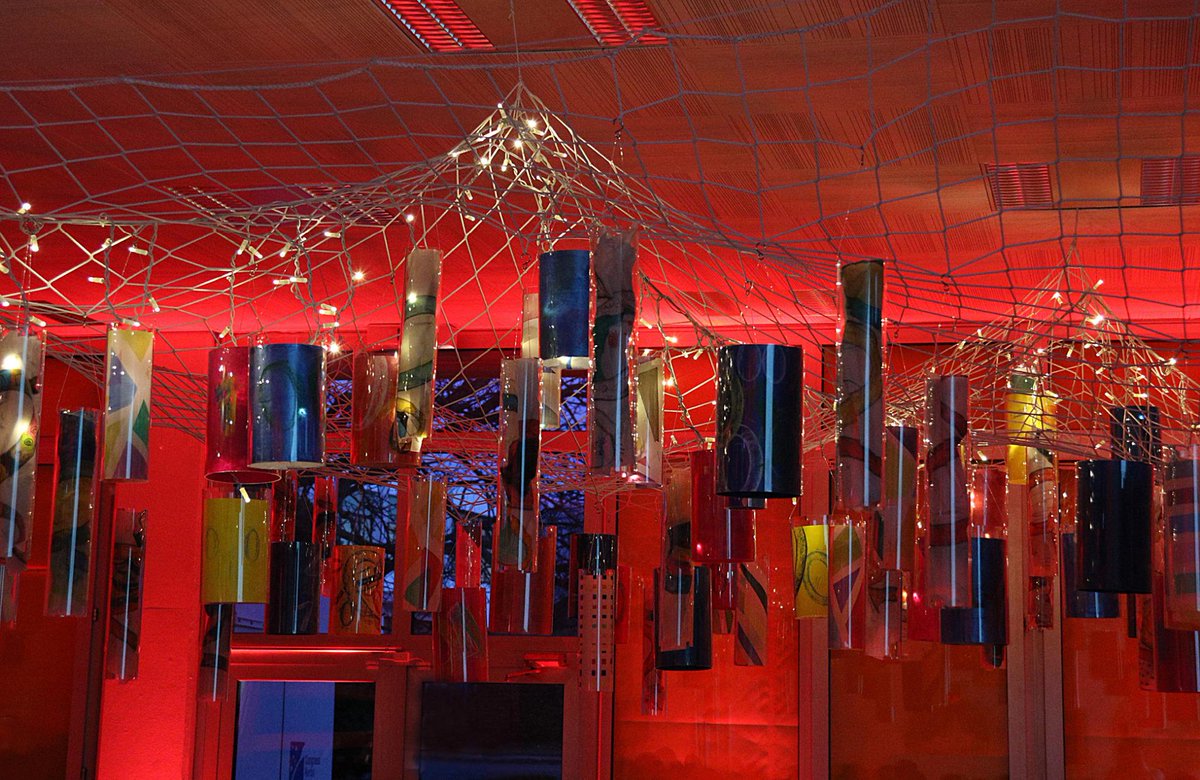 Childrens' artwork in the Caran d'Ache Factory in Geneva #carandache100