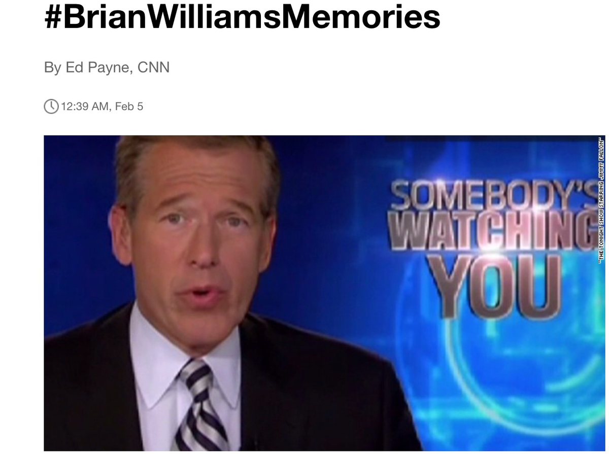 HoundOfPolitics's tweet photo. #brianwilliamsmemories #fake #fail @cnn  
Brian, REALLY? http://t.co/NvSoEGfJXX