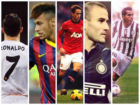 Happy Birthday:

Cristiano Ronaldo (30)
Neymar (23)
Adnan Januzaj (20)
Rodrigo Palacio (33) 
Carlos Tevez (31) 