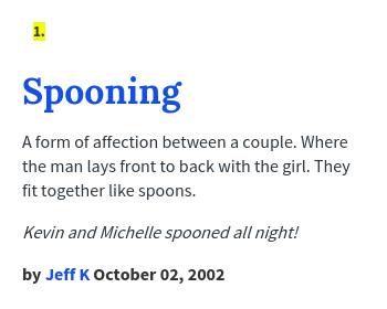 Urban Dictionary on X: @hfsarcher Jet Packing: Similar to spooning.  However, the little spoon    / X