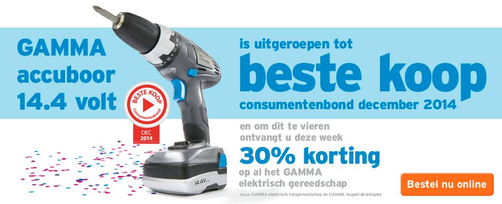 GammaMeppel's tweet photo. Consumentenbond: GAMMA accuboormach. 14.4 volt beste koop!Daarom nu 30% korting GAMMA elektr.gereedschap zie gamma.nl http://t.co/sH3V5y5rTZ