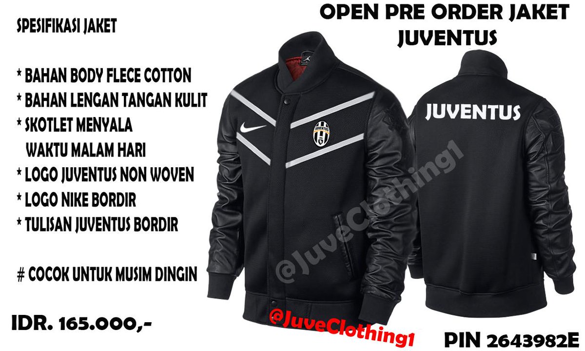 OPEN PO Jaket Juventus. Size S-4XL. Bisa DP dulu. @KpuProvKalbar lebih lengkapnya SMS/WA 089624551174 PIN 2643982E