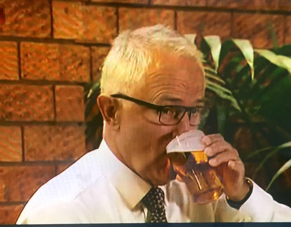 _AdamTodd's tweet photo. Malcolm Turnbull blatantly flaunts his Prime Ministerial credentials http://t.co/rHJSmCzMZU