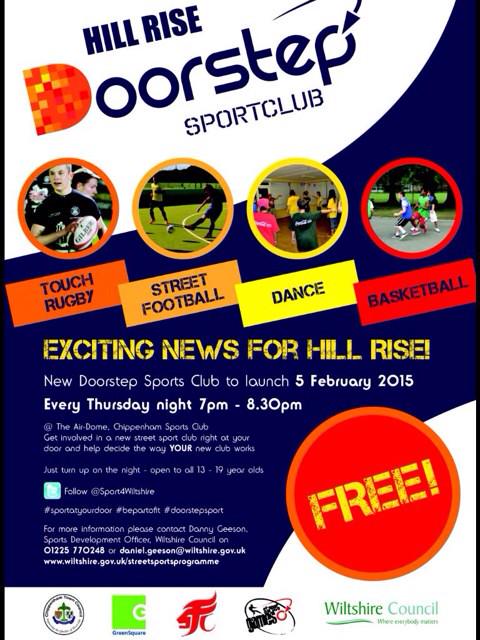 Sport4Wiltshire's tweet image. Hill Rise #DoorstepSport Club tonight 7pm @chippenhamsc Dome ^Danny @StreetGames @greensquare_grp @S_FamilyChange