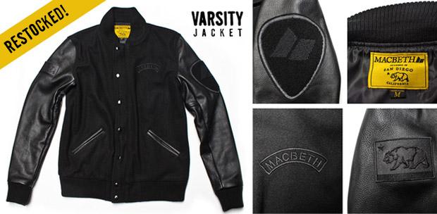 Varsity Jacket restocked! Use promo code GET25OFF and get a 25% discount at macbethshop.com #wewantyouinsideus