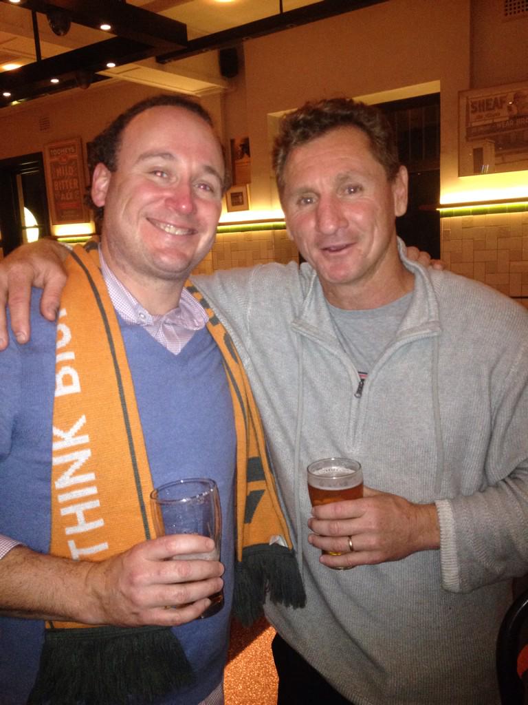 andrewsmcneil's tweet photo. Celebrating the believers before the bandwagon gets going @lambose4 @GWSGIANTS #standtall http://t.co/yFkVciEYia