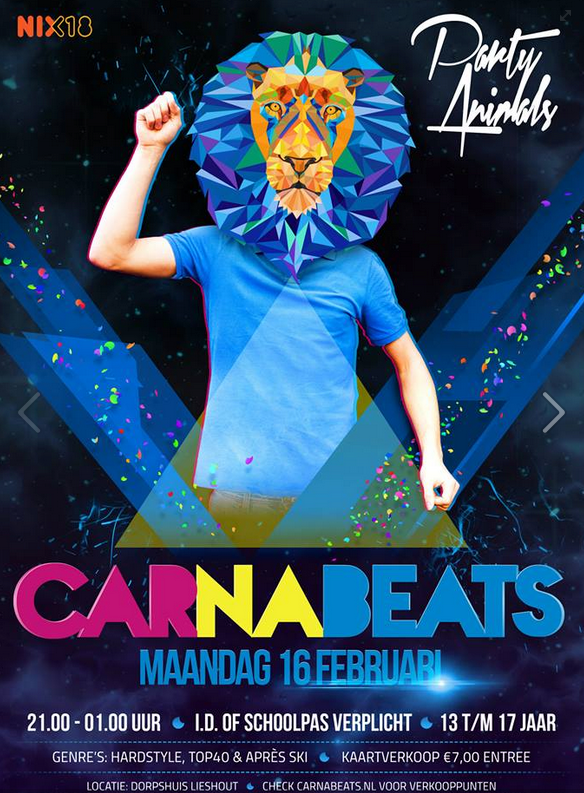 campagnevanNIX's tweet photo. In #Lieshout is #NIX te doen met #carnaval voor iedereen van 13-17 jaar. Zie @Carnatweet &amp; https://t.co/E2KrluYotG http://t.co/YxyEQ0ZwMX