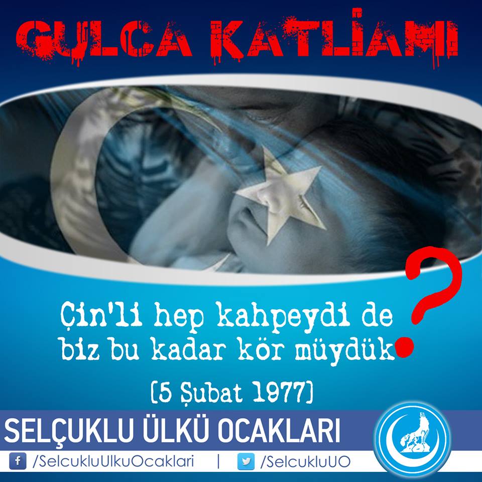 5 Şubat 1977 Gulca Katliamı şehitlerini rahmetle anıyor, katil çini lanetliyoruz.