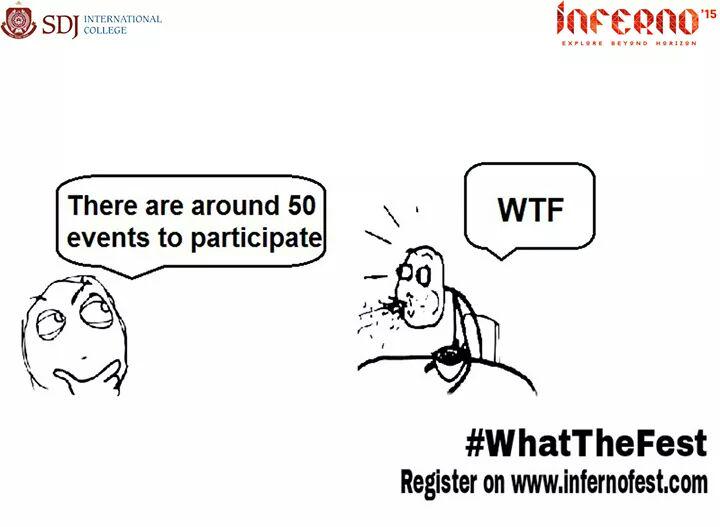 Inferno_sdj's tweet photo. What are you waiting for? Register now at http://t.co/Z0zzdbNp7p
#WhatTheFest
#Inferno15 http://t.co/vkw2jfuAIM