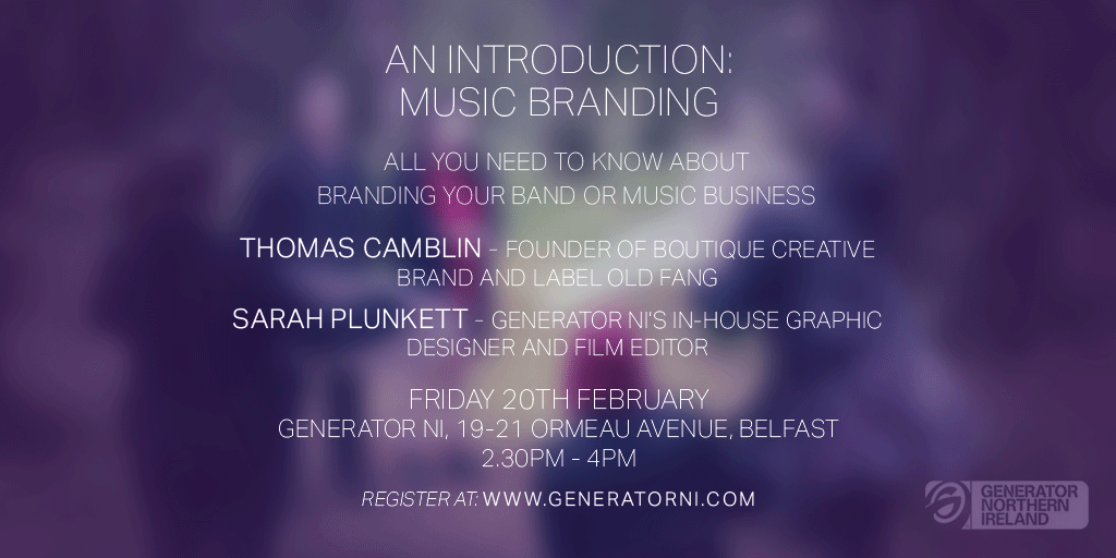 OutputBelfast's tweet photo. Want to learn more about branding your music business? Sign up for our next masterclass: http://t.co/WYeTczcnH0 http://t.co/2NNlT6ZJQV