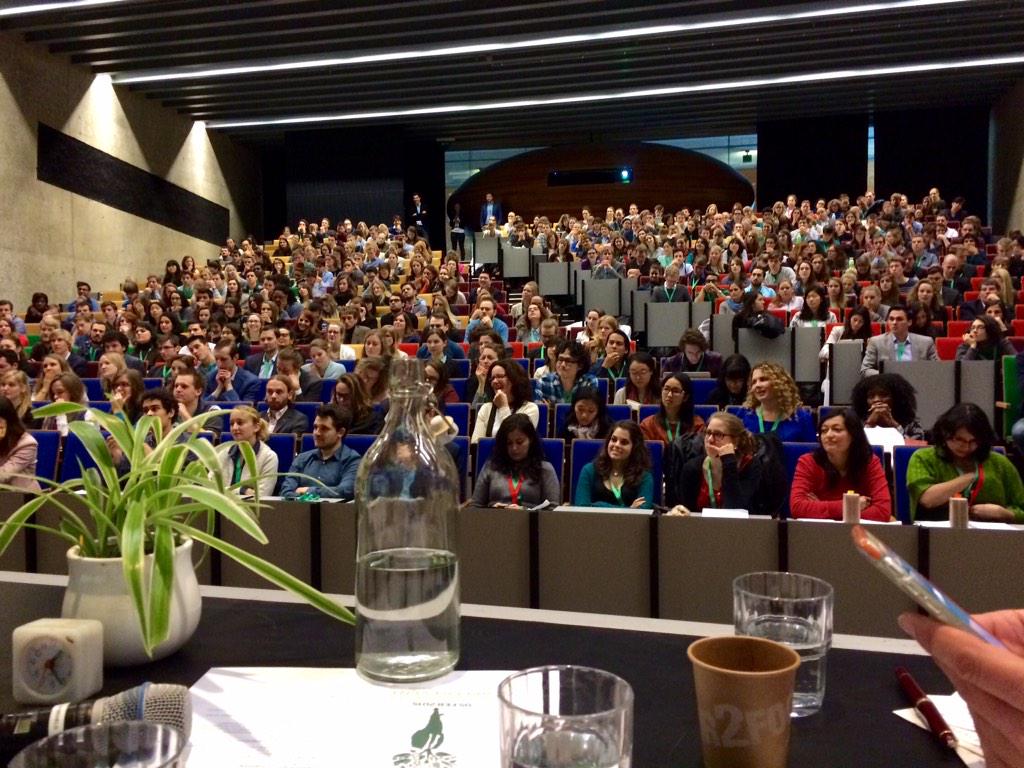 >650 students from major Dutch universities <a href="/SCE2015/">SCE 2015</a> #Sustainability Career Event. Great questions and discussion.