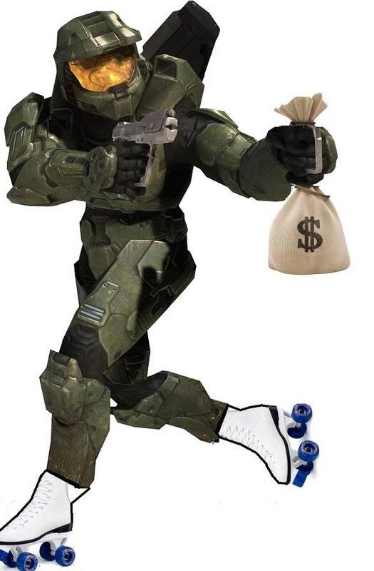 Retweet if you think #MasterChief from #Halo on #RollerSkates is awesome!