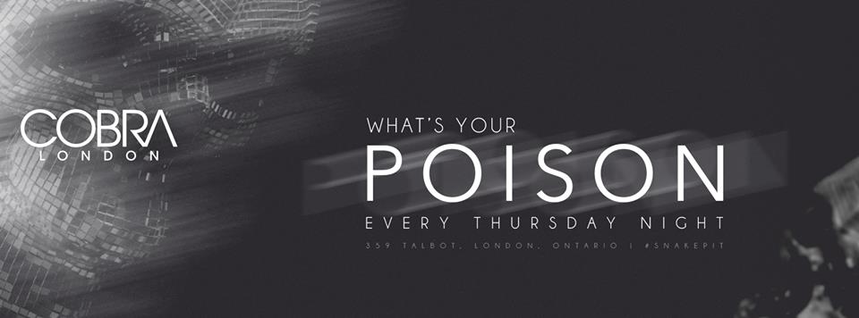 CobraLondon's tweet photo. #poisonthursdays is here!!! See everyone in the #snakepit #tonight @premierlife  @niteschool_ @LionsDenU #lndont http://t.co/DegLidMSgQ
