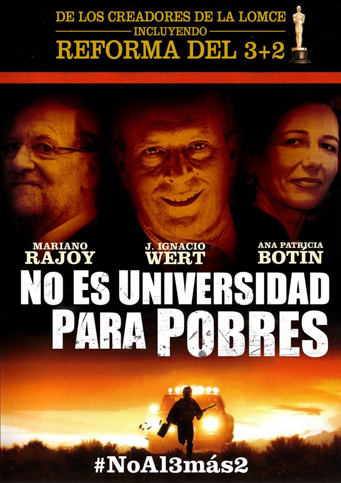 estudiantesem's tweet photo. Llego Bolonia, luego vino la LOMCE y ahora el 3+2, No es universidad para pobres. #NOal3mas2 http://t.co/qbTVOJGHRG