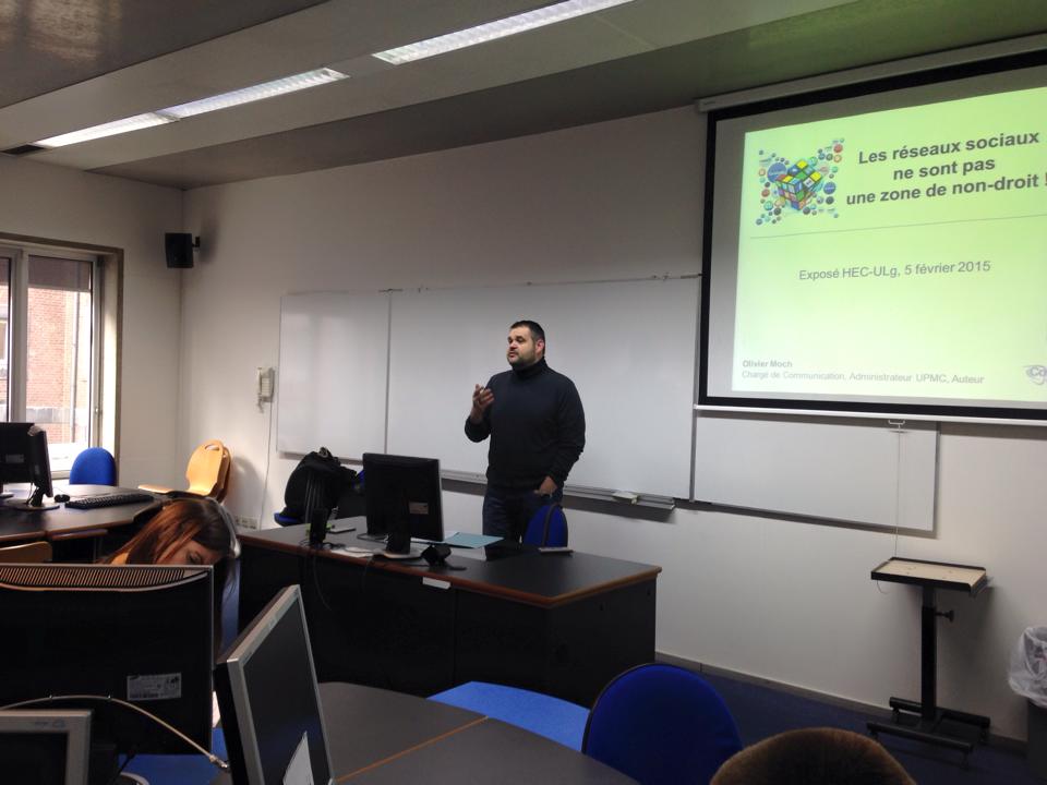 HECLiege's tweet photo. #HEC_ULg accueil aujourd'hui @OlivierMoch sur " Les RS ne sont pas une zone de non droit ! " #PortfolioHEC @VOduweb http://t.co/jvJRwm5iK9